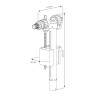 SIAMP Zawór napełniający boczny 1/2" plastikowa końcówka COMPACT95L-1/2P